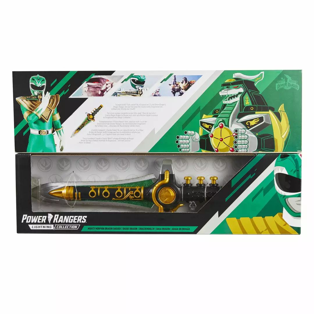 Power Rangers Lightning Collection Mighty Morphin Green Dragon Dagger Collectible 5 Power Rangers Lightning Collection Mighty Morphin Green Dragon Dagger Collectible