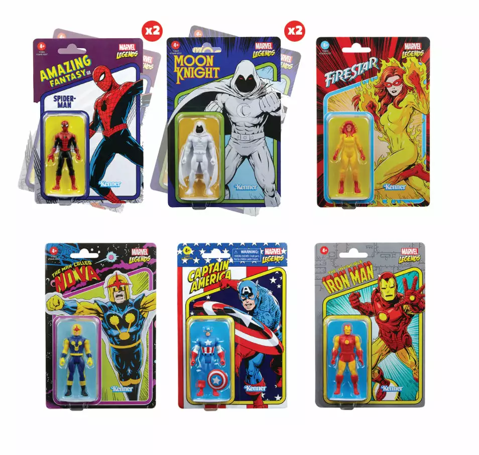 Hasbro Pulse Marvel Legends Retro 375 Collection Figures New 4 Hasbro Pulse Marvel Legends Retro 375 Collection Figures New