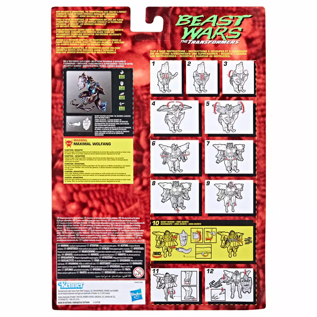 Transformers Vintage Beast Wars Maximal Wolfang New 8 Transformers Vintage Beast Wars Maximal Wolfang New