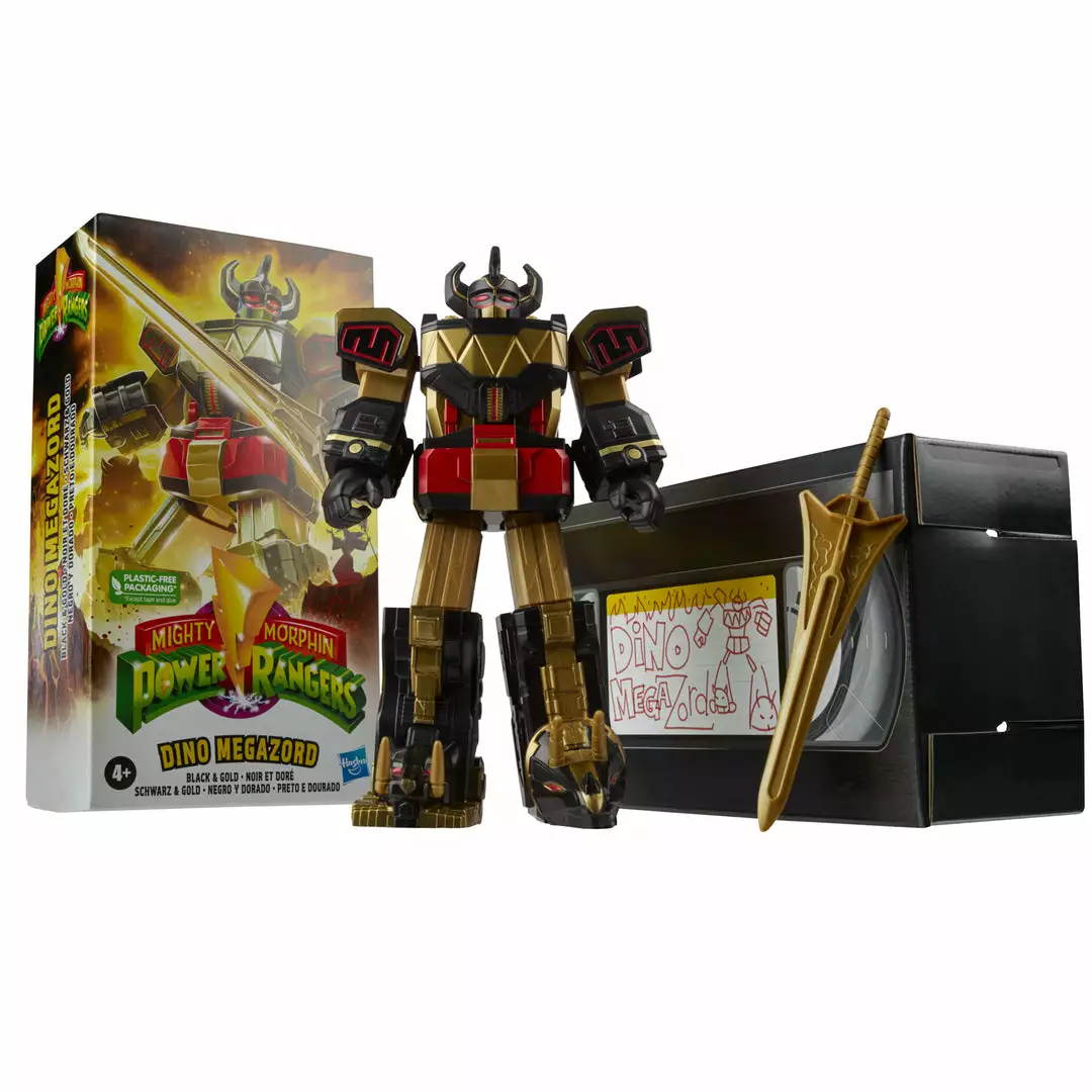 Power Rangers Mighty Morphin Black & Gold Dino Megazord 7-Inch Figure New 4 Power Rangers Mighty Morphin Black & Gold Dino Megazord 7-Inch Figure New