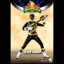 Back In Stock Mighty Morphin Power Rangers Black Ranger Collectible Figure 1/6 Scale By Threezero