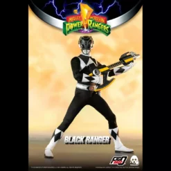 Back In Stock Mighty Morphin Power Rangers Black Ranger Collectible Figure 1/6 Scale By Threezero