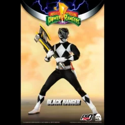 Back In Stock Mighty Morphin Power Rangers Black Ranger Collectible Figure 1/6 Scale By Threezero