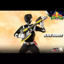 Back In Stock Mighty Morphin Power Rangers Black Ranger Collectible Figure 1/6 Scale By Threezero