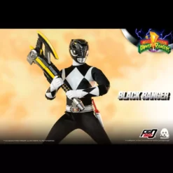 Back In Stock Mighty Morphin Power Rangers Black Ranger Collectible Figure 1/6 Scale By Threezero