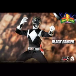 Back In Stock Mighty Morphin Power Rangers Black Ranger Collectible Figure 1/6 Scale By Threezero