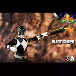 Back In Stock Mighty Morphin Power Rangers Black Ranger Collectible Figure 1/6 Scale By Threezero