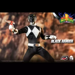 Back In Stock Mighty Morphin Power Rangers Black Ranger Collectible Figure 1/6 Scale By Threezero